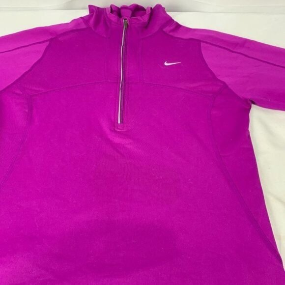 Nike Womens Dri-Fit Running Pullover Hoodie Half-Zip Size Small Purple - Picture 9 of 10